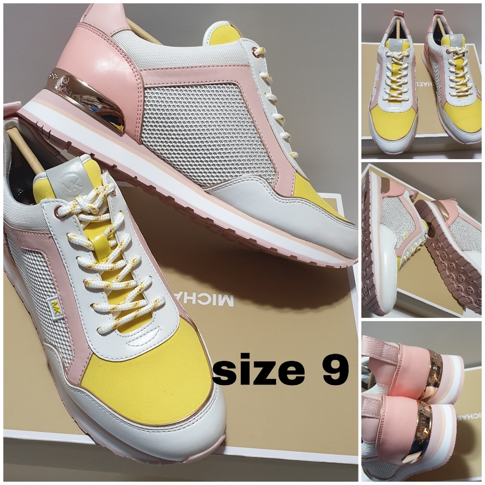 Michael Kors Maddy Trainer Mesh optic white